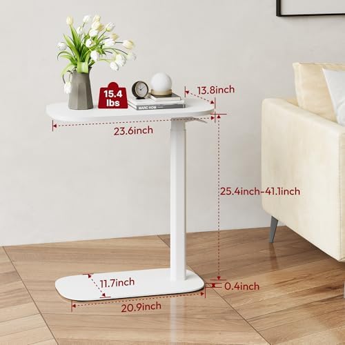 SANODESK 24" Pneumatic Height Adjustable Overbed Bedside Table Mobile