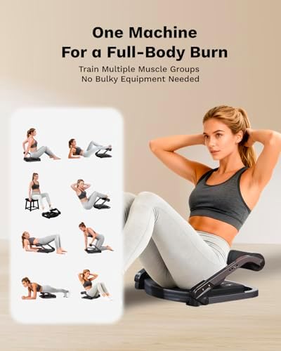 AIRHOP Ab Machine 4-Speed Auto Rebound Sit Up Abdominal Trainer Home Gym