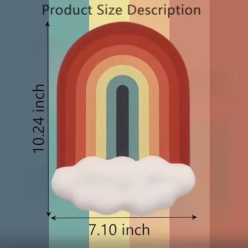 Cute Rainbow Mouse Pad with Wrist Rest for Mouse Pad Gel Cloud Keyboard Wrist Rest PU Base Silicone Ergonomic White Cloud Mouse Wrist Pad Support for Gaming Desk Laptop Home Office