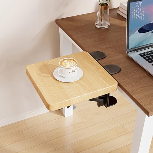 Beige,17.5 * 25,Ergonomics Desk Extender Tray, Clamp on Table Mount Arm Wrist Rest Shelf, Keyboard Drawer Tray, Computer Armrest Table Stand, 90° Foldable Computer Arm Rest for Desk