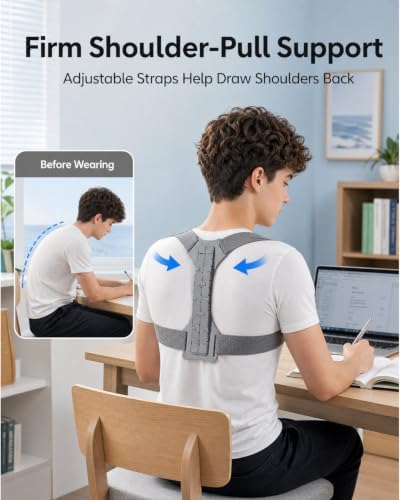 OFIR Teen Boys Posture Corrector, Upper Back Reminder for Studying