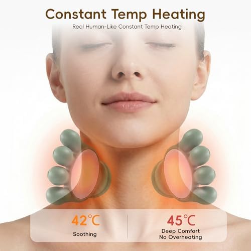 Neck Massager with Heat, Relieves Muscle Stiffness & Fatigue
