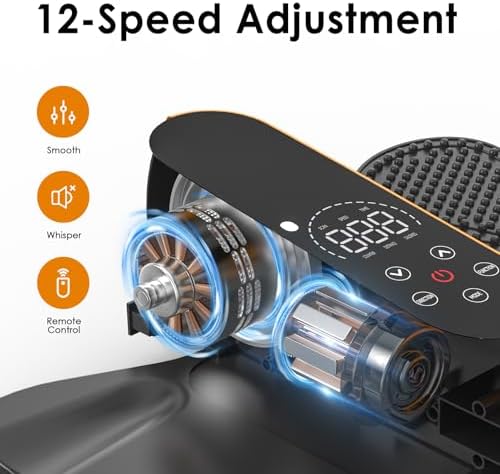 Under Desk Elliptical Machine for Senior Mini Elliptical Leg Exerciser with Remote Quiet Portable Electric Seated Foot Pedal Exerciser for Home Office