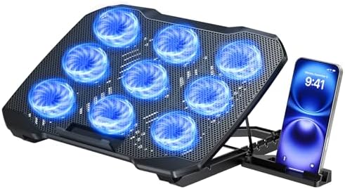 TECKNET Laptop Cooling Pad with Phone Stand, Laptop Cooler for 12-15.6 Inch