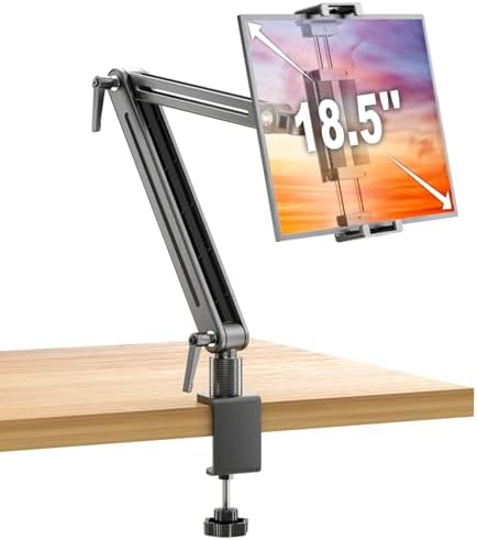 Portable Monitor Arm Mount Holder Screen Stand 18.5" 360° Rotating Base