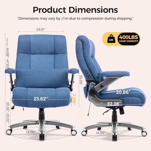 Big and Tall Office Chair with Massage and Heat