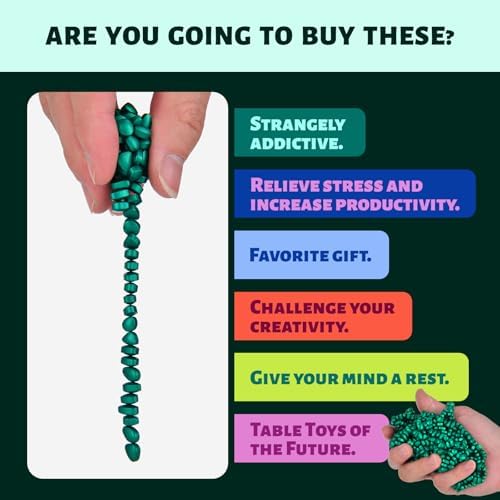 LCVUUK Putty Rocks, Cyan More Than 600 Weak Magnetic Smooth Ferrite Pebbles, Desk Toys and Time-Killer for Adults