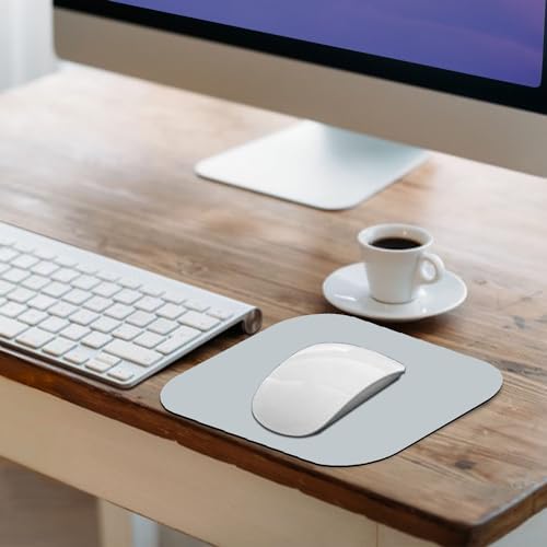 Mini Mouse Pad, 6x6 Inches, Waterproof Non-Slip Rubber Base, for Laptop, Keyboard Tray, Wireless Mouse, Home, Office, Travel (Gray)
