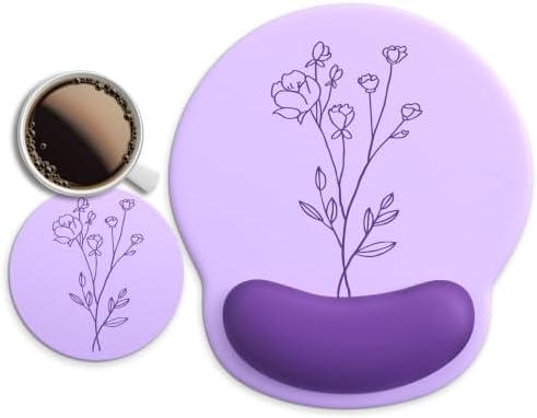 Ergonomic Mouse Pad with Wrist Rest Support,Gel Mouse Pads for Desk