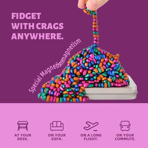 LCVUUK Magnetic Putty Stones,Multicolor More Than 600 Weak Magnetic Smooth Ferrite Pebbles, Magnet Rock Desk Toys and Time-Killer for Adults