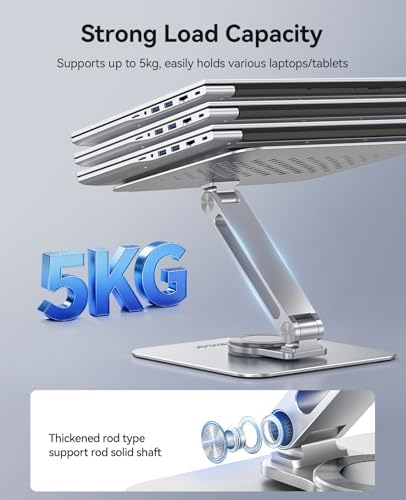 ORICO Adjustable Laptop Stand with 360° Rotating Base, Aluminum ST10-Silver