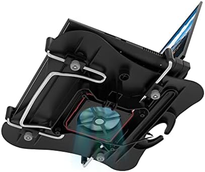 CTA Digital Laptop Desk Mount – Articulating Desk Mount Clamp for Laptops with Built-in Cooling Fan (LT-DMCGCF)