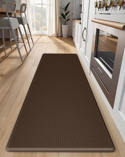 Kitchen Mats for Floor, Extra Long Anti-Fatigue Kitchen Rug, Brown