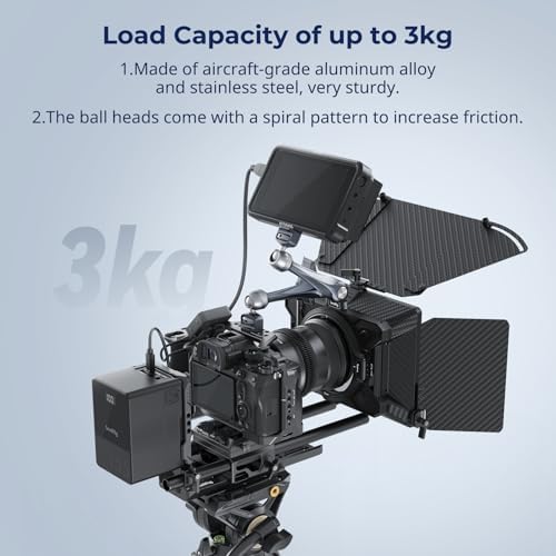 SMALLRIG 11" Rosette Magic Arm, Camera Monitor Mount, Articulating Arm with 1/4"-20 and 3/8"-16 Locating Screw for ARRI, Max Load Capacity 3kg Friction Arm, for Cameras, Monitors, LED Lights