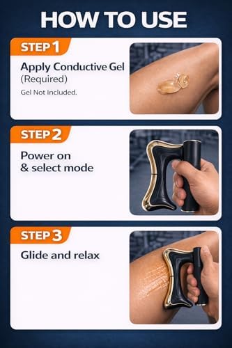 Heated Muscle Scraper Tool, Fascia Release Full Body Contouring Machine, Muscle Scraper Tool Features Modes: Vibration, Heat Therapy and Microcurrent, Fascia Instant Muscle Relaxation Soreness Relief