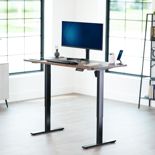 VIVO Rustic Vintage Brown 55 x 28 in Standing Desk, DESK-KIT-1B55N