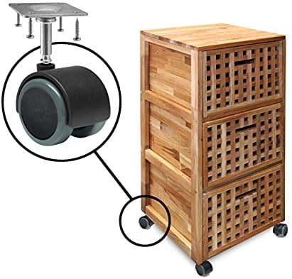 Slipstick CB681 2 Inch Floor Protector Rubber Caster Wheels (Set of 4) 5/16 Inch Stem or Top Plate Mounting Options - Black/Gray Green