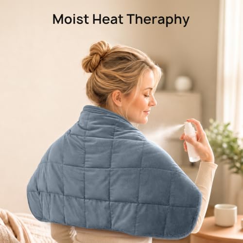 Weighted Heating Pad, Extra Large Electric Heating Pad for Back, 33" × 17"