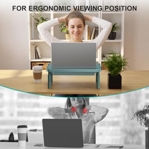 WALI 3 Height Adjustable Computer Monitor Stand with Storage, up to 44 lbs