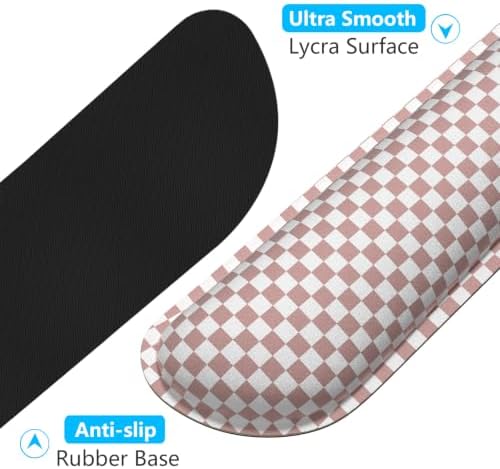 Dapesuom Enlarge Keyboard Wrist Rest, Memory Foam Wrist Cushion for Support, Cute Typing Pain Relief Keyboard Mouse Pad Rests Set with Non-Slip Base for Gaming Laptop Office Computer, Dusty Rose