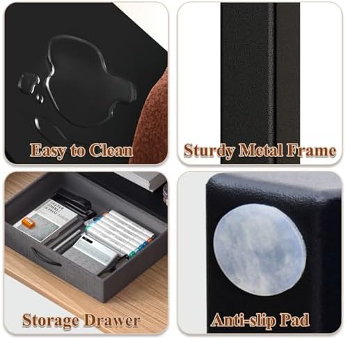 MARTY Desktop Printer Stand with Storage Drawer, Printer Riser for Desk