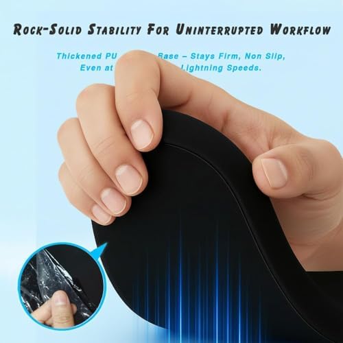 Ergonomic Wrist Rest Set for Keyboard and Mouse | Cooling Gel & Slow-Rebound Memory Foam Palm Support Pad | Luxe Leather, Minimalist, Non-Slip PU Base for Office, Laptop & Gaming (05Brwon)