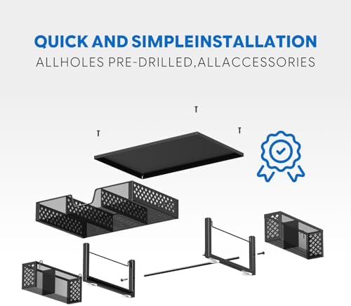Simple Trending Monitor Stand Riser, Desk Organizer and Accessories, Black