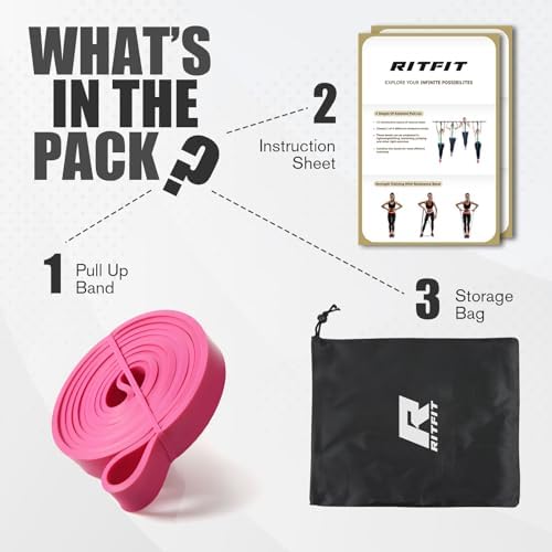 RitFit Pull Up Assist Band in Natural Latex for Stretching and Mobility