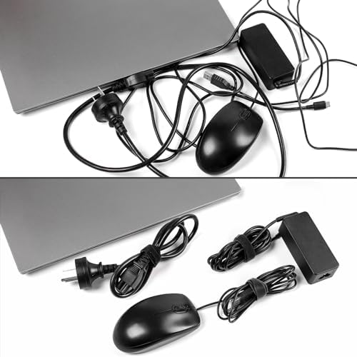 OneLeaf Cable Ties Reusable, 4 Inch Black Cord Management Straps