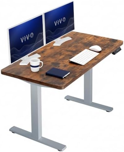 VIVO Rustic Vintage Brown 43 x 24 in Standing Desk, DESK-KIT-1G4N