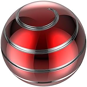 Kinetic Spinning Desk Toy Metal Fidgets ADHD 1.54in Red Silver