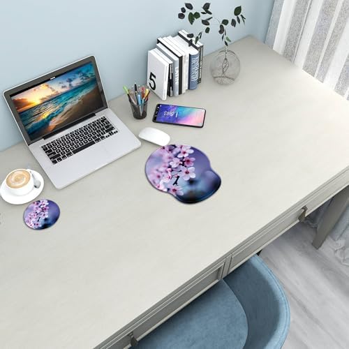 Ergonomic Mouse Pad with Wrist Rest Support,Gel Mouse Pads for Desk