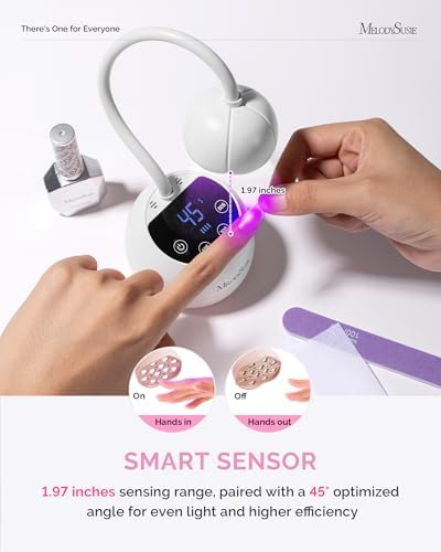 MelodySusie Gooseneck Cordless UV Nail Lamp P-ArtM2 Light for Nail Tips