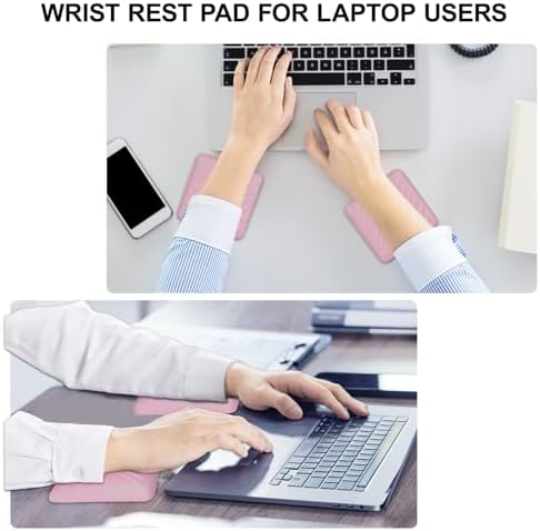 MOSISO 2 Pcs Ergonomic Memory Foam Wrist Rest for Laptop, Pink