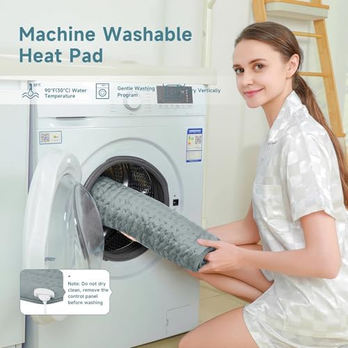 Heating Pad for Mom Christma s Birthday Gifts, 17"x33" Large Heating Pads for Back Pain Period Cramps Relief & Relax, Moist/Dry Heat Pad 6 Heat Levels, 4 Timer Auto Shut Off