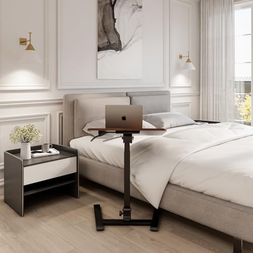 alawooder 25" Mobile Folding Desk: Pneumatic Sit-Stand, No Assembly