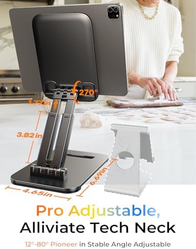 LISEN iPad Stand Tablet Holder for Desk, Kindle Accessories Stand for Apple