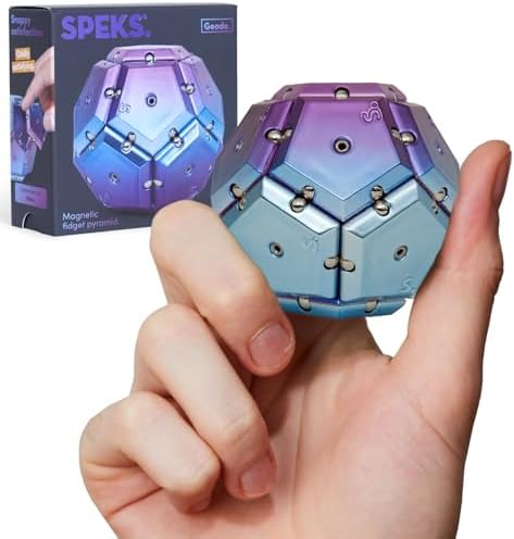 Speks Geode Magnetic Sensory Sphere, Stress Relief Tool, Executive Desk Toy