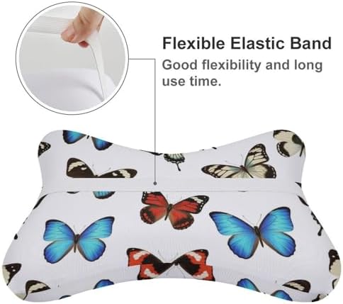 2 Pack Car Neck Pillow Butterfly Memory Foam Travel Headrest Cushion for Car Airplane Office Chair Nap