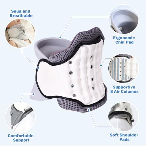 FSA or HSA Neck Stretcher Cervical Traction Device - Adjustable Neck Traction Device for Spine Decompression and Pain Relief, Neck Braces for Neck Pain and Support