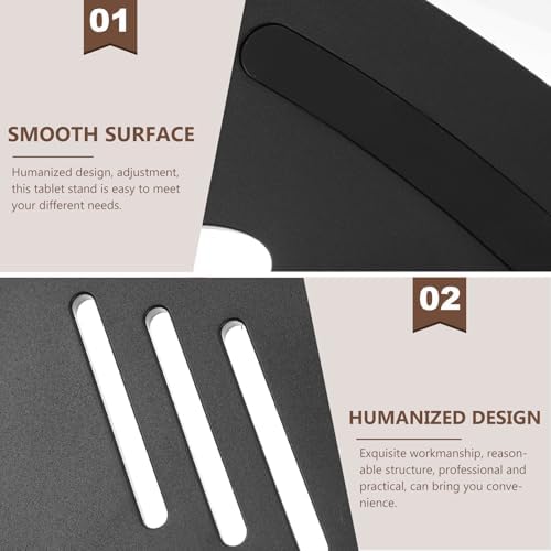 NOLITOY Laptop Stand Adjustable Portable Black ABS Silicone Xmas Riser