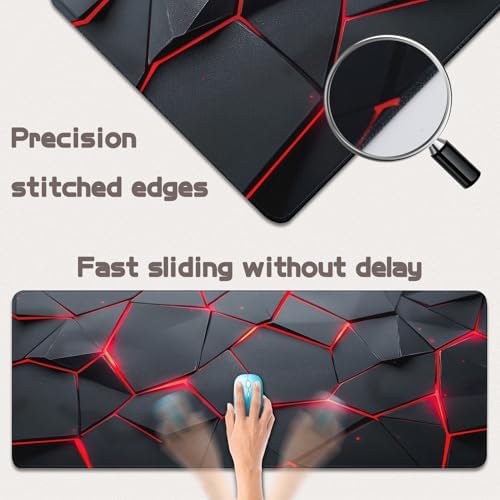 Mouse Pad Gaming - Desk Mat for Keyboard and Mouse - Large Mouse Pads for Desk, Gaming Mousepad with Non-Slip Base, Desks Pad (31.5" X 11.8") for Game, Office and Home