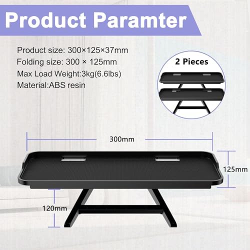 TETVIK TV Top Shelf Screen Adjustable Monitor Top Shelf Storage Bracket Tray Mount Computer Bracket for Cellphone Stand, Media Boxes, Game Console, Router, Speakers Black 2 Pieces