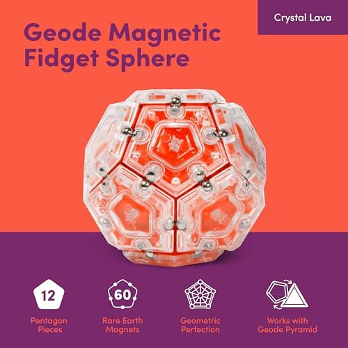 Speks Geode Magnetic Sensory Sphere, Stress Relief Tool, Executive Desk Toy