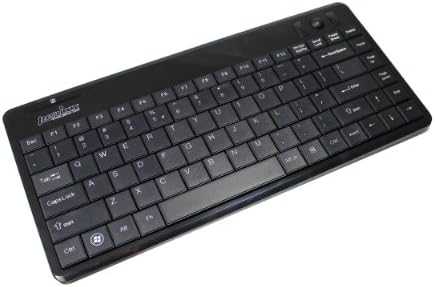 Perixx Periboard-706 Wireless Mini Keyboard, Build-in 0.55 Inch Trackball for Pointing Feature, Black, US English Layout