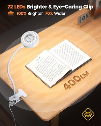 Glocusent 72 LED Desk Lamp for Dorm,Amber Night Light with Remote Control