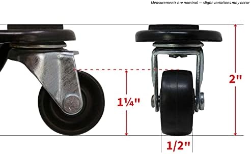 Shepherd Hardware 7299E Tri-Dolly, 6-Inch, Black 4-Pack