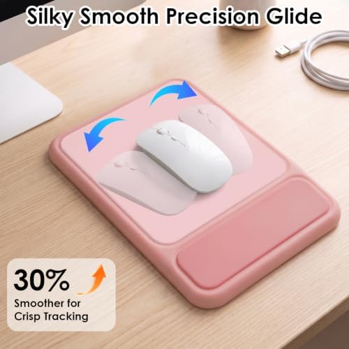 3-in-1 Ergonomic Keyboard Stand & Mouse Pad Set with Wrist Rest, Pink