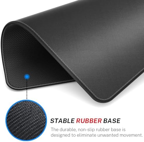 MROCO Essential Gaming Mouse Pad, 40% Expanded Size, 12.6 x 10.8 in, Black