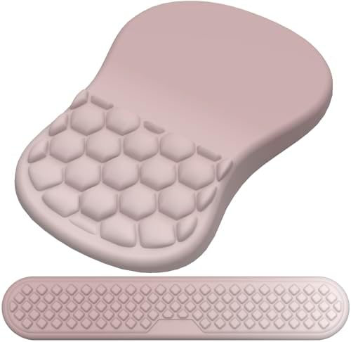 Ergonomic Mouse Pad Wrist Support, 2 in 1 Keyboard Wrist Rest Set